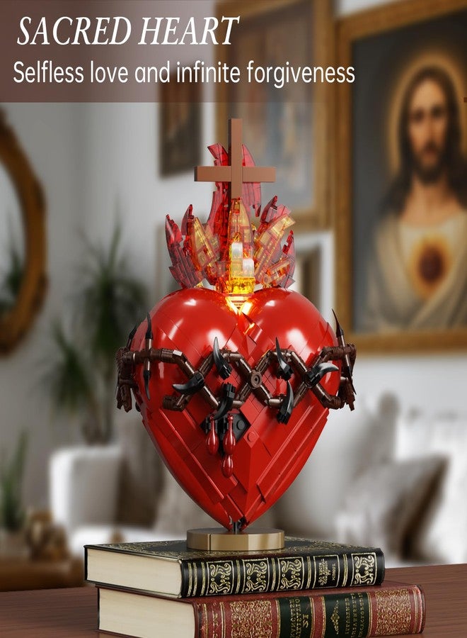 Vonado Sacred Heart of Jesus Building Block Set, Sacred Heart Building Model，Compatible with Lego Jesus Toy Decoration for Prayer Room, Christian，Religious, for Adults (667 PCS) - Image 2
